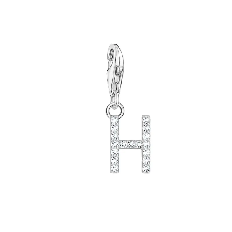 Thomas Sabo Charmista Sterling Silver Letter H Charm Pendant sold by C.W. Sellors