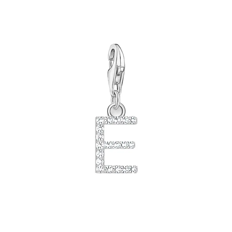 Thomas Sabo Charmista Sterling Silver Letter E Charm Pendant sold by C.W. Sellors