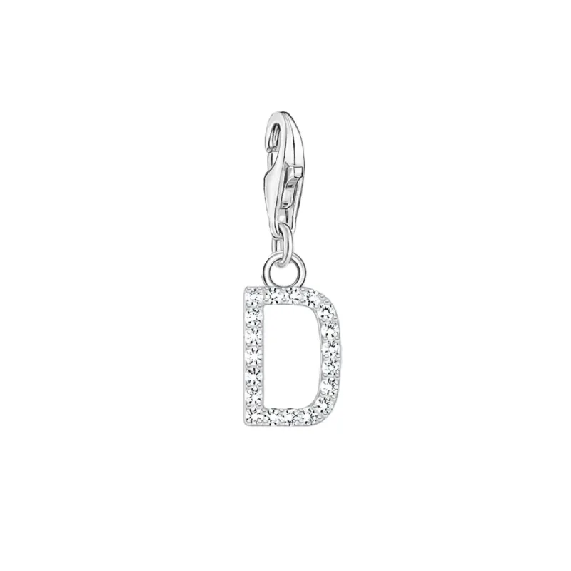 Thomas Sabo Charmista Sterling Silver Letter D Charm Pendant sold by C.W. Sellors
