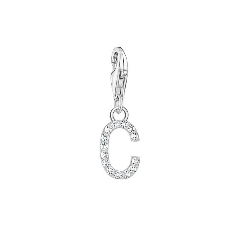 Thomas Sabo Charmista Sterling Silver Letter C Charm Pendant sold by C.W. Sellors