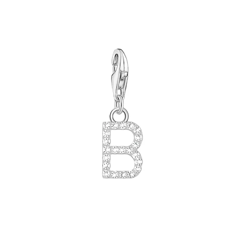Thomas Sabo Charmista Sterling Silver Letter B Charm Pendant sold by C.W. Sellors