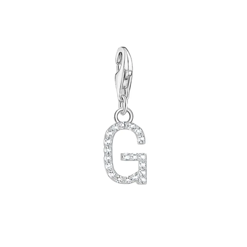 Thomas Sabo Charmista Sterling Silver Letter G Charm Pendant sold by C.W. Sellors