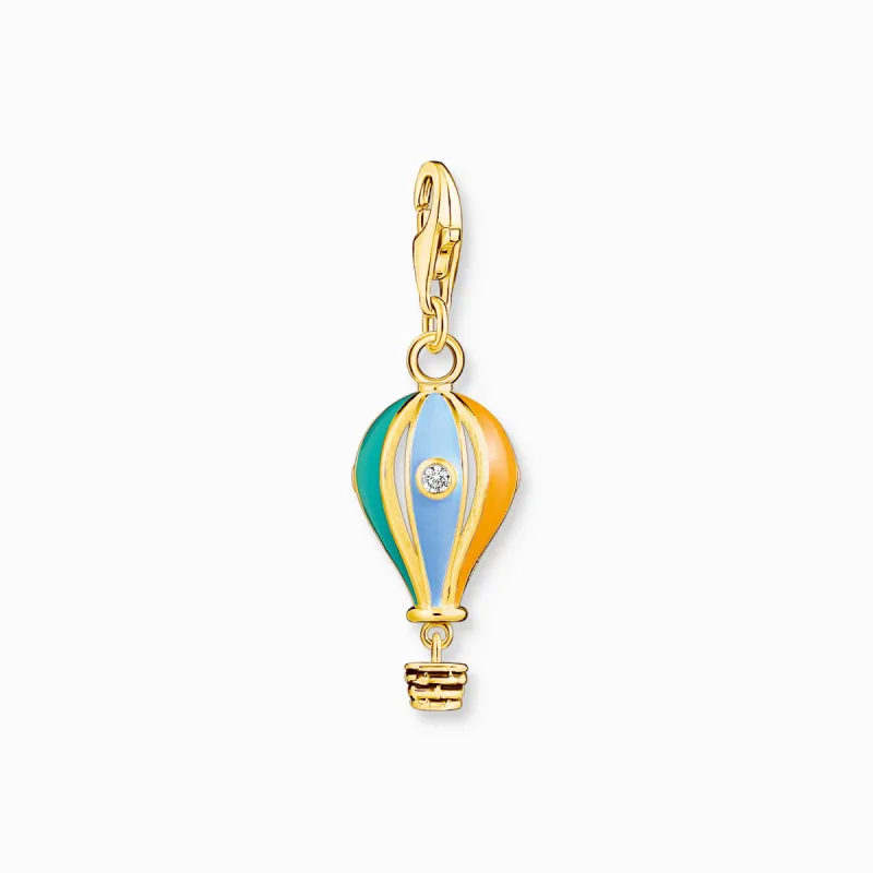 Thomas Sabo Charm Club Gold Plated Sterling Silver Hot Air Balloon Charm sold by C.W. Sellors