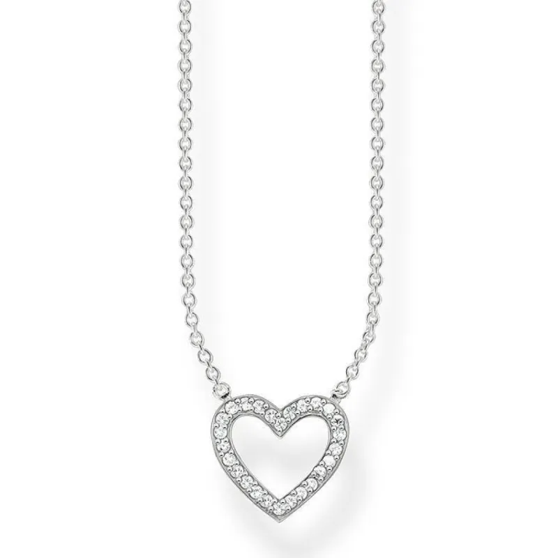 Thomas Sabo Glam And Soul Sterling Silver Zirconia Heart Necklace sold by C.W. Sellors