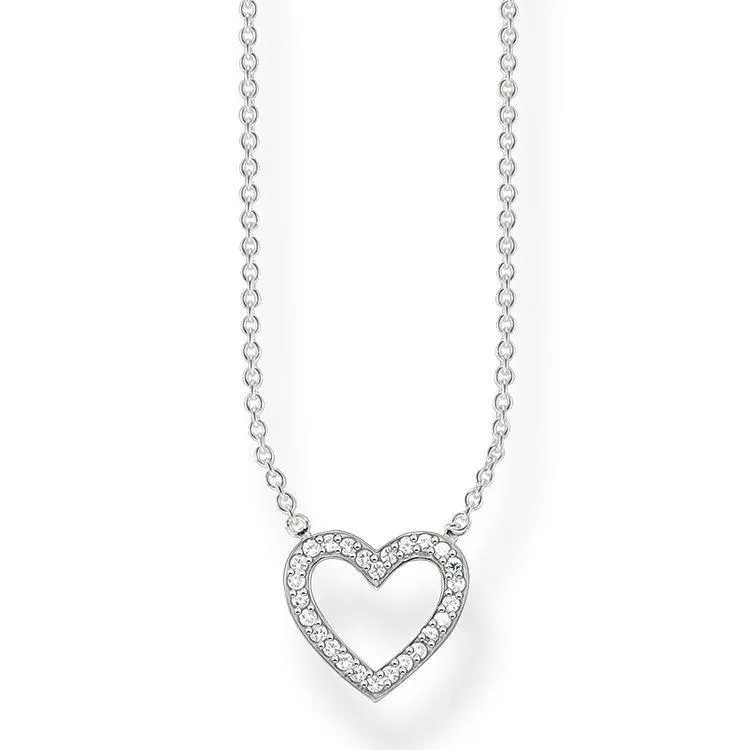 Thomas Sabo Glam And Soul Sterling Silver Zirconia Heart Necklace sold by C.W. Sellors