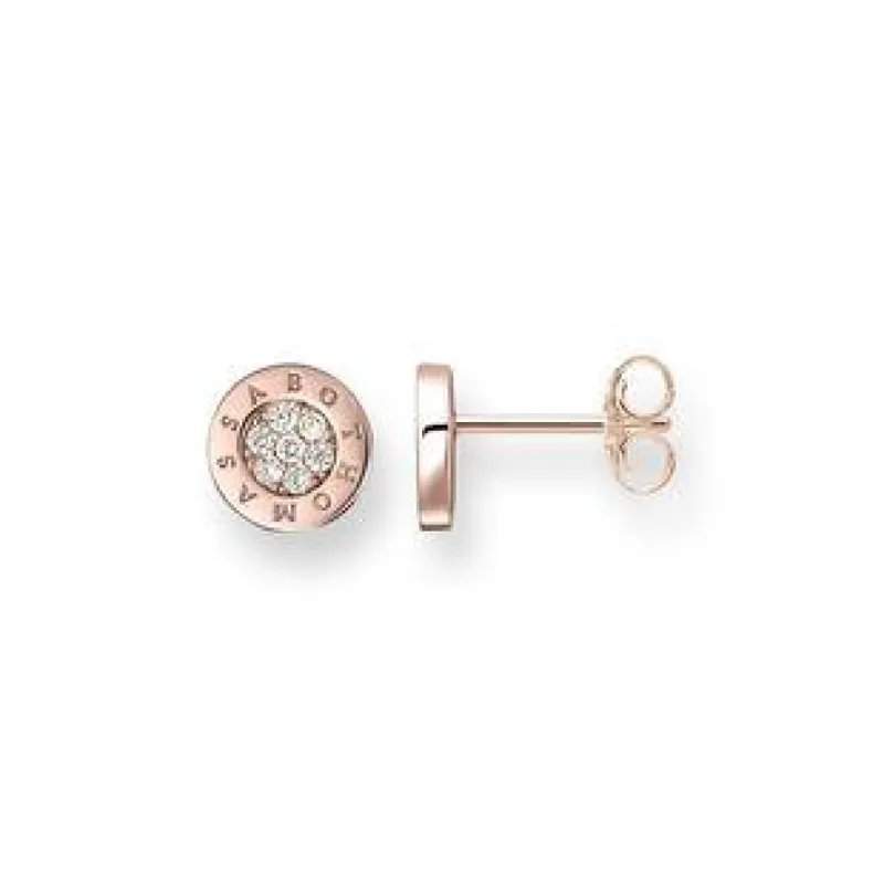 Thomas Sabo Glam And Soul Rose Gold Plated Sterling Silver Pave Stud Earrings sold by C.W. Sellors