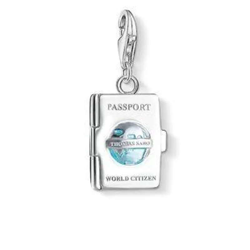 Thomas Sabo Charm Club Sterling Silver Turquoise Passport Charm sold by C.W. Sellors