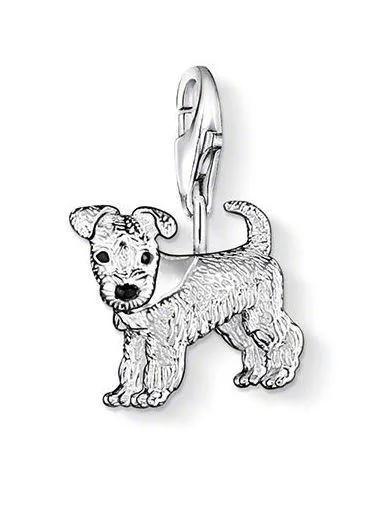 Thomas Sabo Charm Club Sterling Silver Black Enamel Dog Charm sold by C.W. Sellors