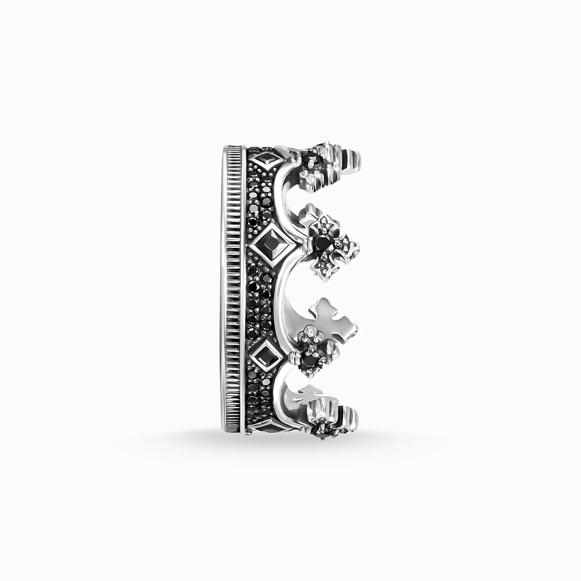 Thomas Sabo Rebel At Heart Sterling Silver Black CZ Crown Ring sold by C.W. Sellors product image thumbnail 3