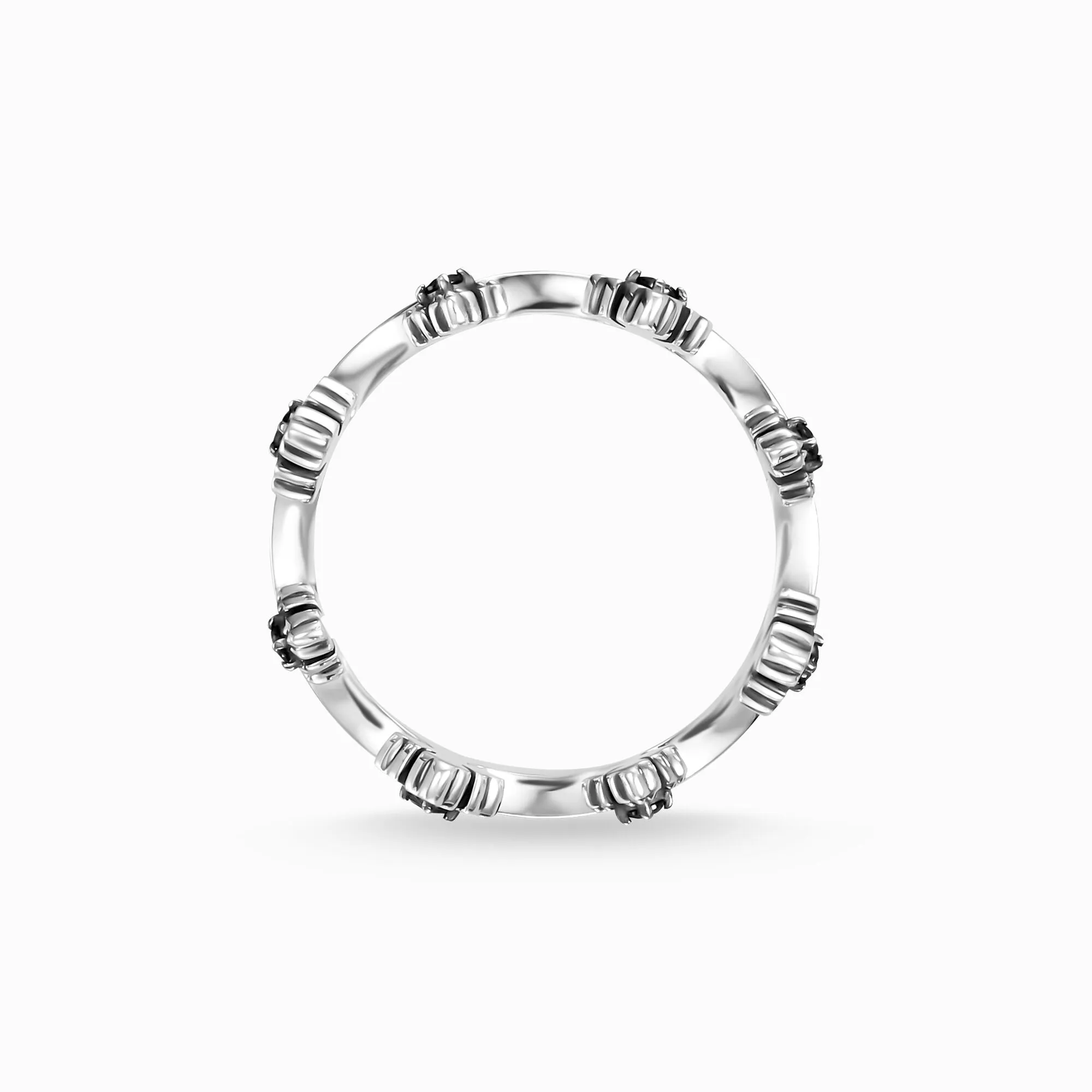 Thomas Sabo Rebel At Heart Sterling Silver Black CZ Crown Ring sold by C.W. Sellors product image thumbnail 4