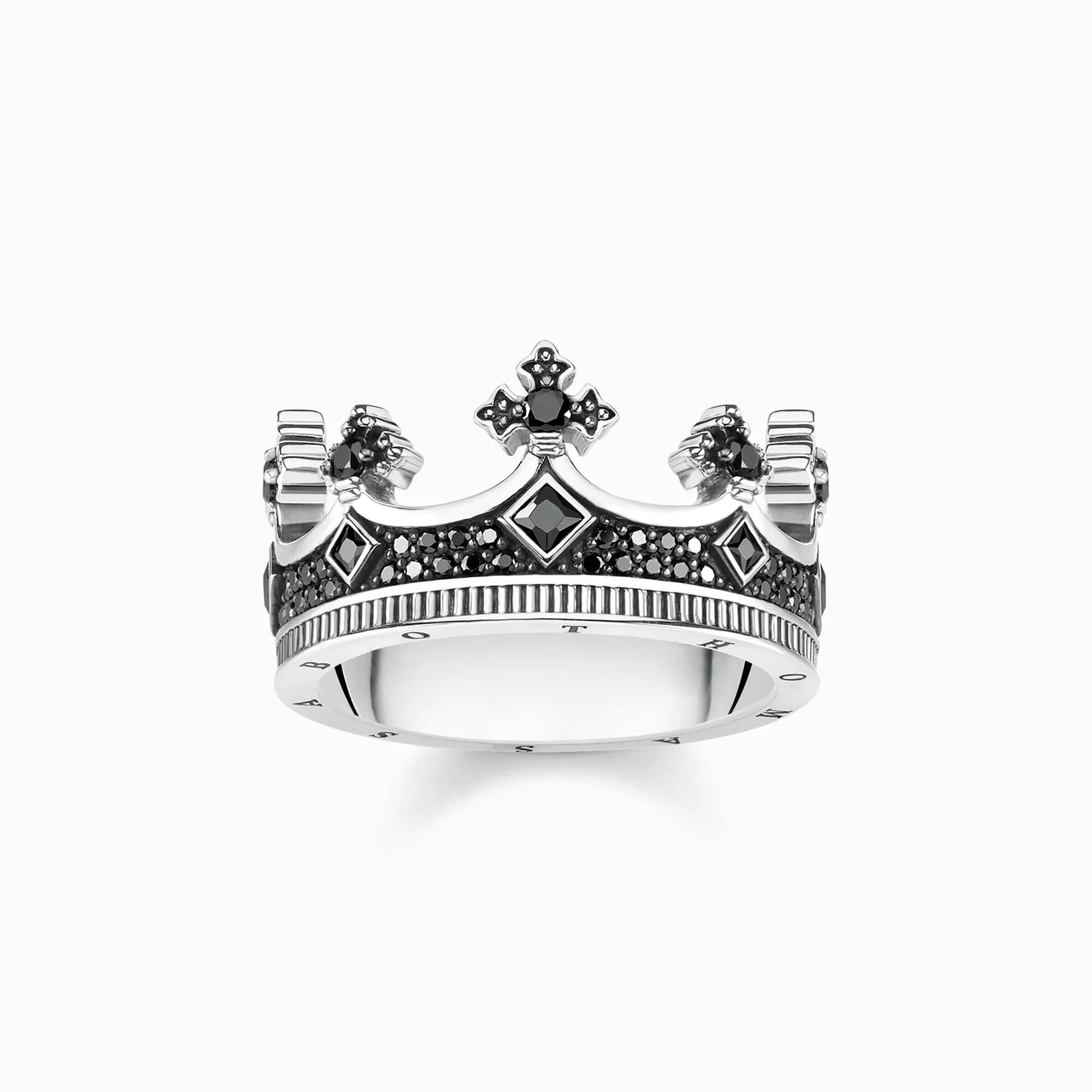 Thomas Sabo Rebel At Heart Sterling Silver Black CZ Crown Ring sold by C.W. Sellors product image thumbnail 2