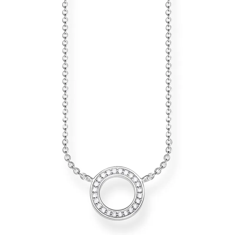 Thomas Sabo Glam & Soul Sterling Silver CZ Small Circle Necklace sold by C.W. Sellors