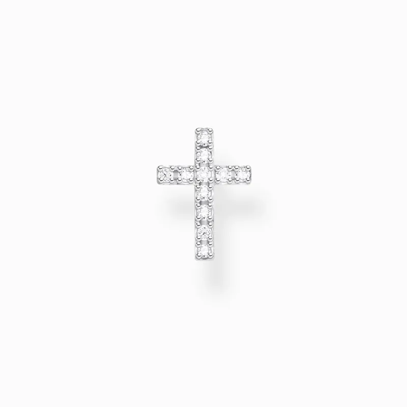 Thomas Sabo Sterling Silver Single Cross Stud Earrings sold by C.W. Sellors