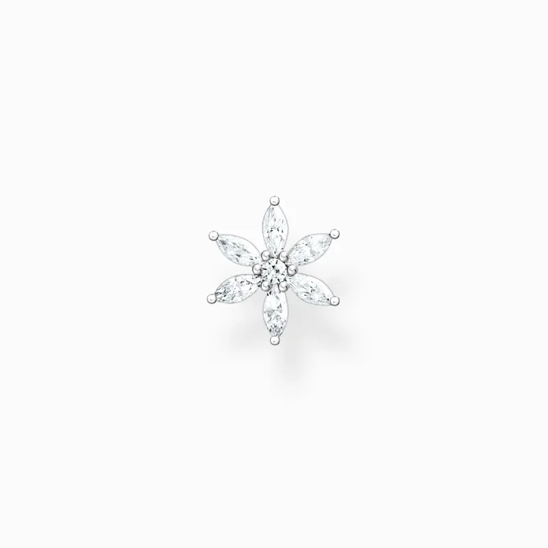 Thomas Sabo Sterling Flower Single Stud Earring sold by C.W. Sellors