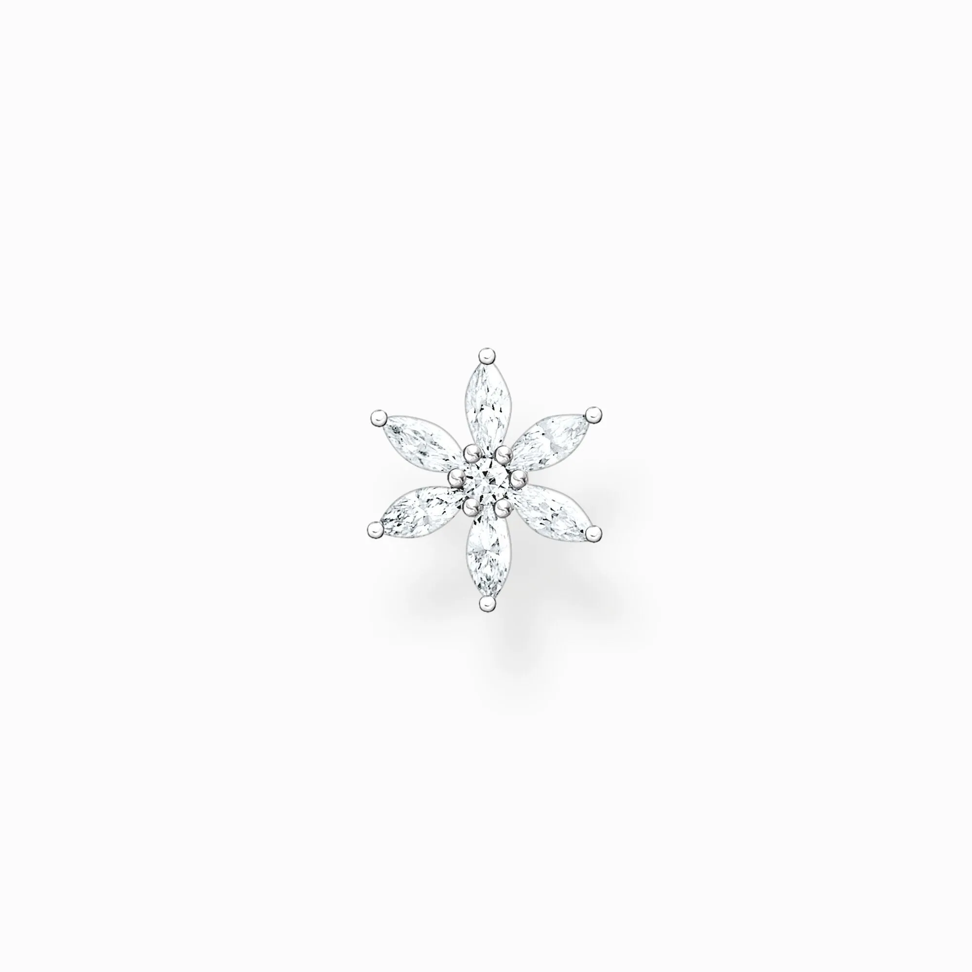 Thomas Sabo Sterling Flower Single Stud Earring sold by C.W. Sellors