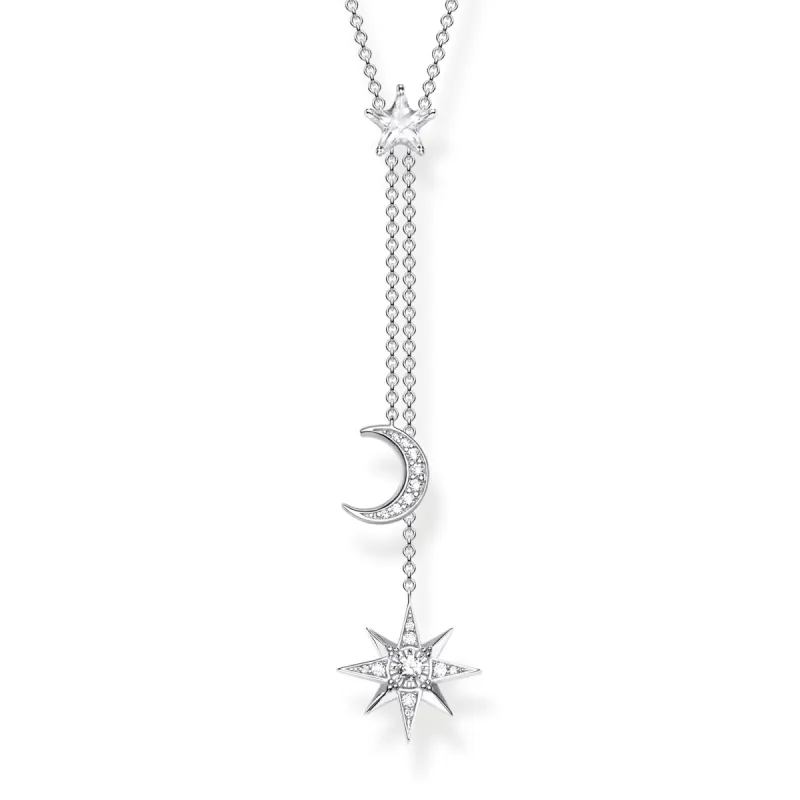 Thomas Sabo Glam & Soul Sterling Silver CZ Magic Stars Drop Necklace sold by C.W. Sellors