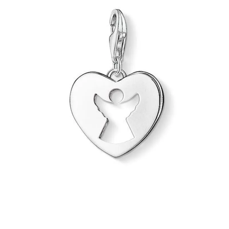 Thomas Sabo Charm Club Sterling Silver Guardian Angel Heart Charm sold by C.W. Sellors