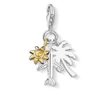 Thomas Sabo Charm Club Gold Plated Silver 'Holiday' Charm sold by C.W. Sellors