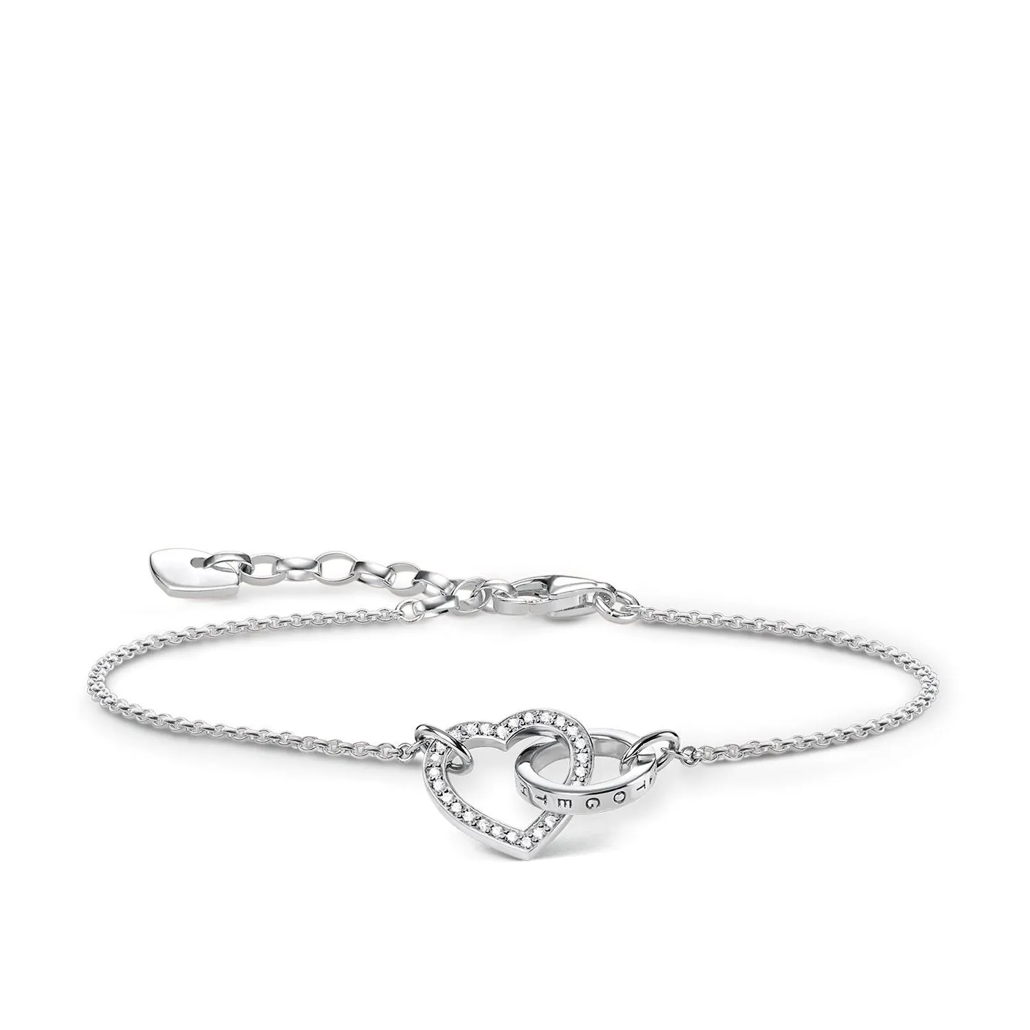 Thomas Sabo Glam And Soul Sterling Silver Zirconia Together Forever Heart Bracelet sold by C.W. Sellors