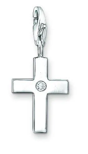 Thomas Sabo Charm Club Sterling Silver Zirconia Cross Charm sold by C.W. Sellors