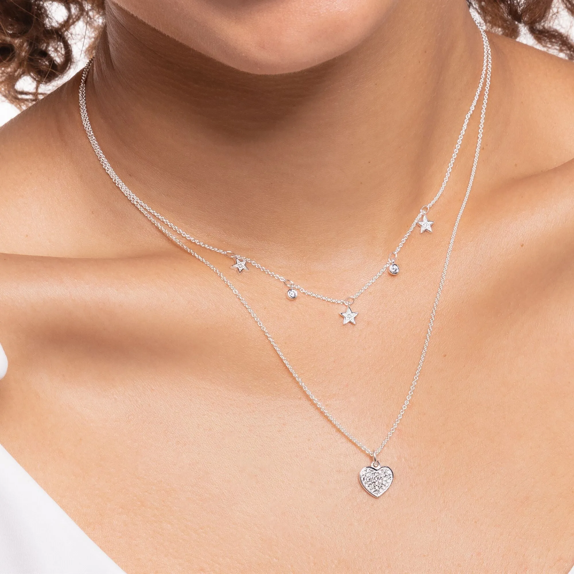 Thomas Sabo Charm Club Sterling Silver Heart Pave Necklace sold by C.W. Sellors product image thumbnail 2