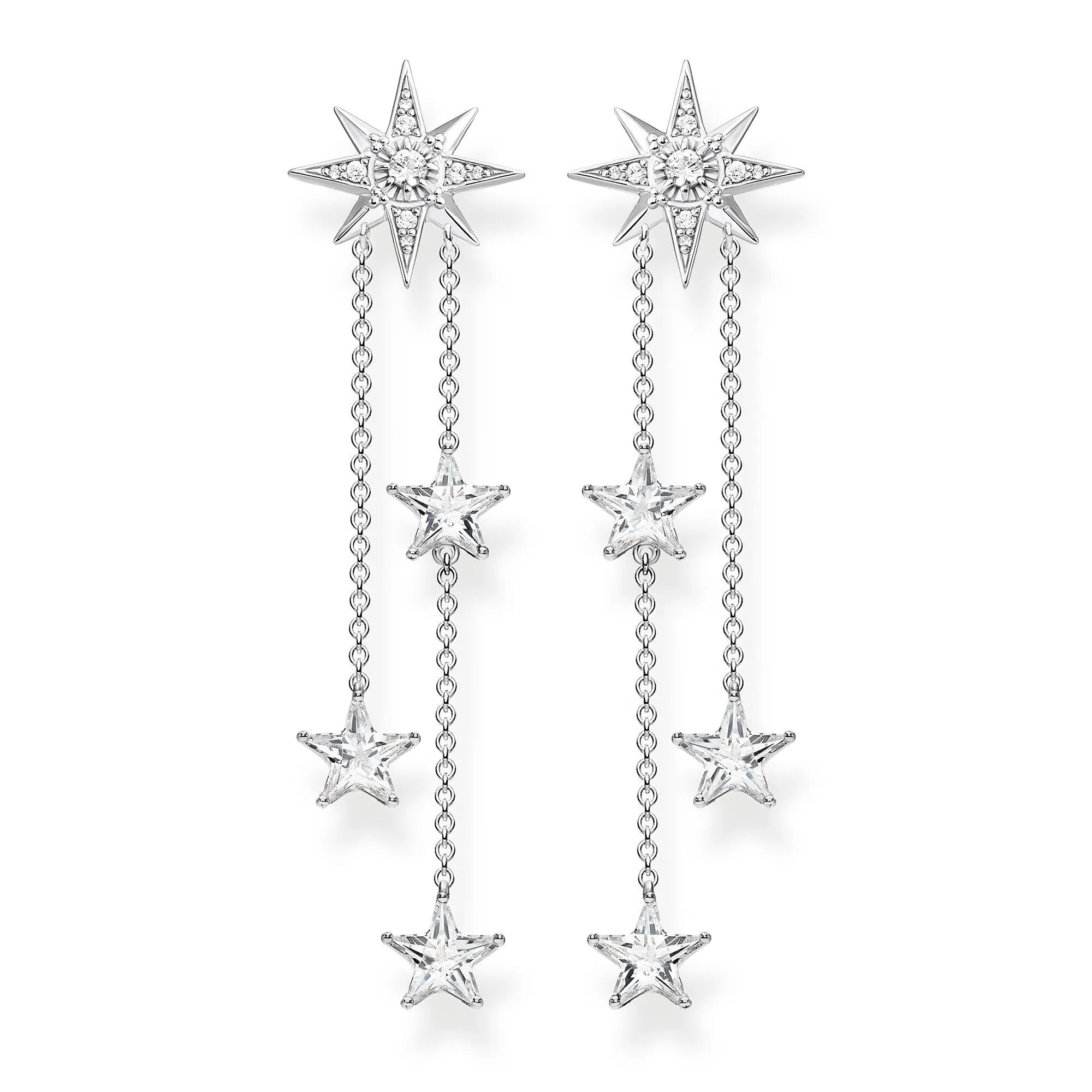 Thomas Sabo Glam & Soul Sterling Silver CZ Magic Stars Drop Earrings sold by C.W. Sellors