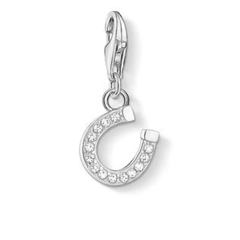 Thomas Sabo Charm Club Sterling Silver CZ Horseshoe Charm sold by C.W. Sellors