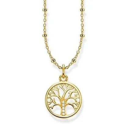 Thomas Sabo Glam And Soul Yellow Gold Tree of Love Necklace sold by C.W. Sellors