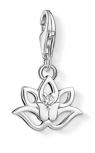 Thomas Sabo Charm Club Sterling Silver Zirconia Lotus Flower Charm sold by C.W. Sellors