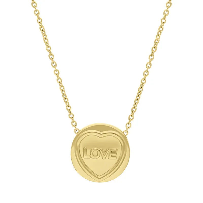 Gold Plated Sterling Silver Lovehearts Pendant Necklace D sold by C.W. Sellors