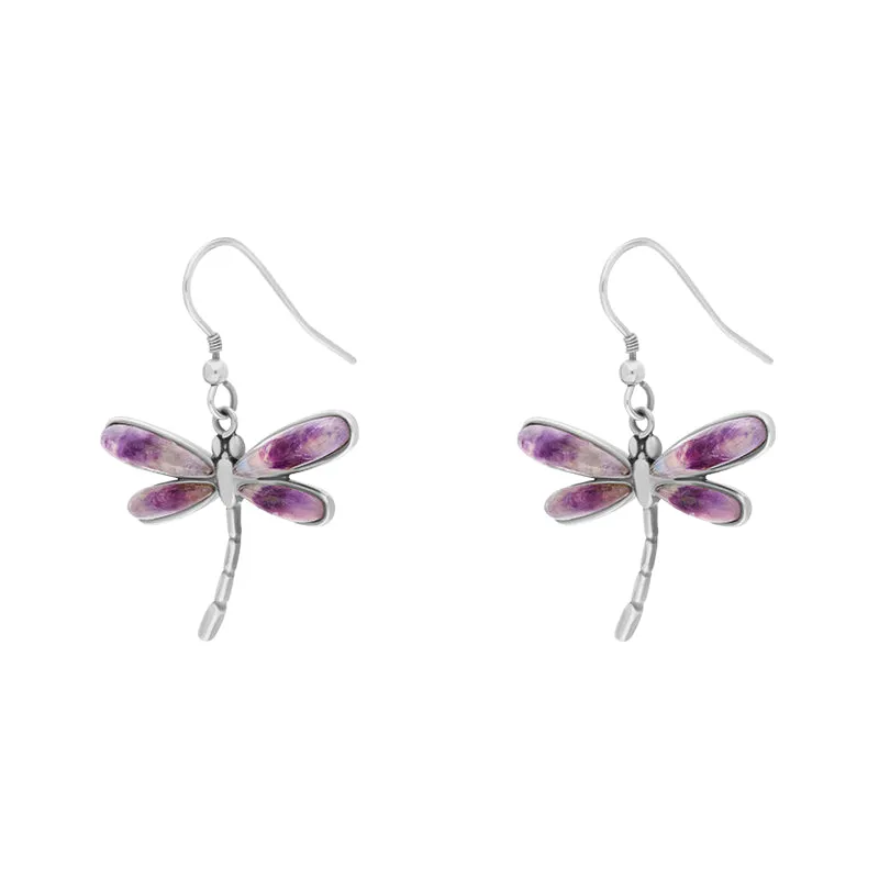 Sterling Silver Blue John Dragonfly Drop Earrings sold by C.W. Sellors product image thumbnail 2