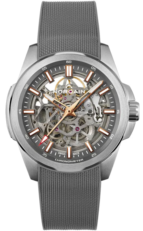 Norqain Independence Skeleton 42mm Grey Rubber Watch made by C.W. Sellors
