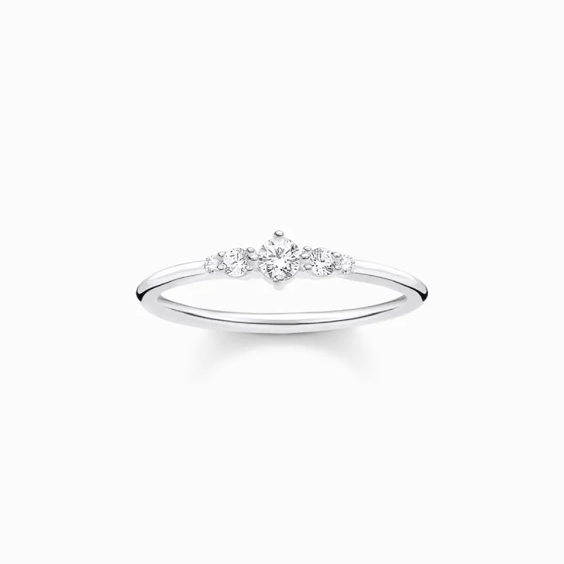 Thomas Sabo Sterling Silver White Stones Vintage Ring sold by C.W. Sellors