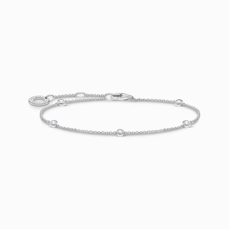 Thomas Sabo Sterling Silver White Stones Bracelet sold by C.W. Sellors