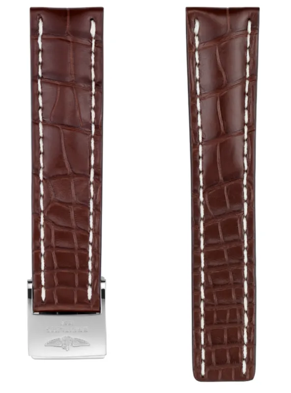 Breitling Strap Old Style Alligator 22-20 Brown (Buckle NOT Included) made by Breitling