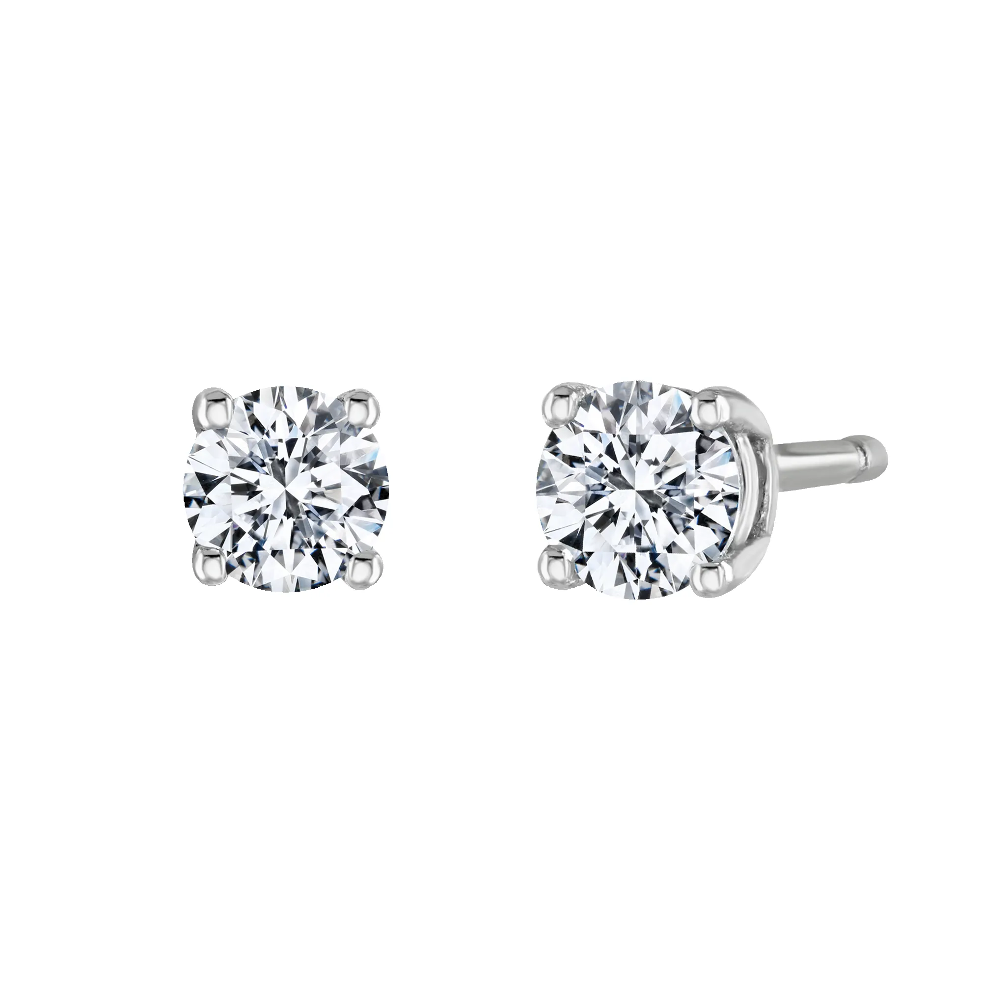 9ct White Gold 0.25ct Lab Grown Diamond Solitaire Stud Earrings sold by C.W. Sellors