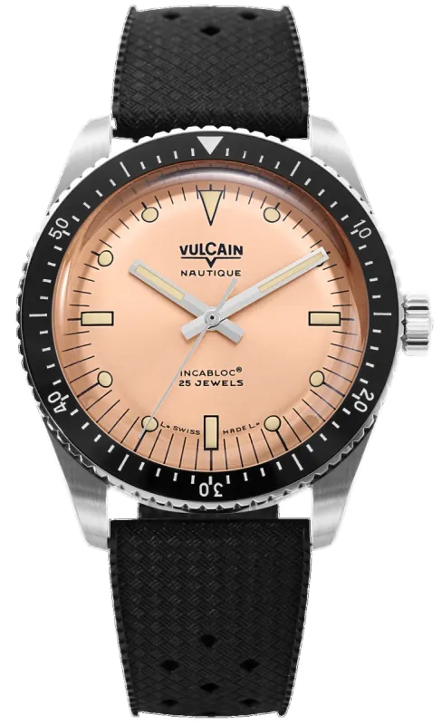 Vulcain Skindiver Nautique Salmon Rubber Limited Edition Watch sold by C.W. Sellors