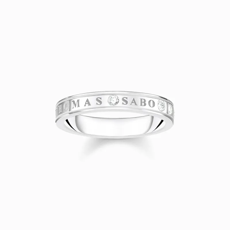 Thomas Sabo Sterling Silver White Stones Ring sold by C.W. Sellors