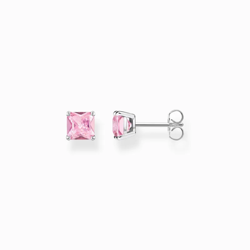 Thomas Sabo Sterling Silver Pink Stud Earrings sold by C.W. Sellors