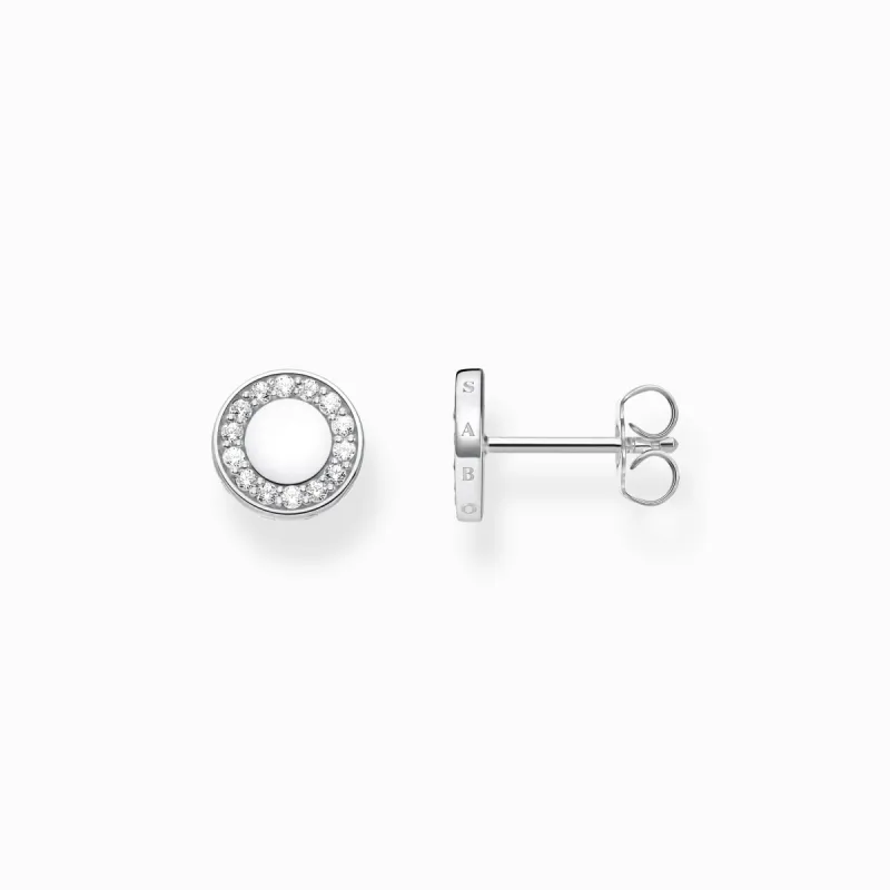 Thomas Sabo Sterling Silver White Stones Round Stud Earrings sold by C.W. Sellors