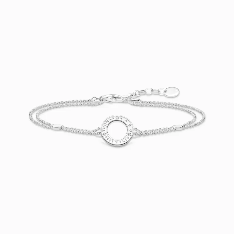 Thomas Sabo Sterling Silver White Stones Circle Bracelet sold by C.W. Sellors