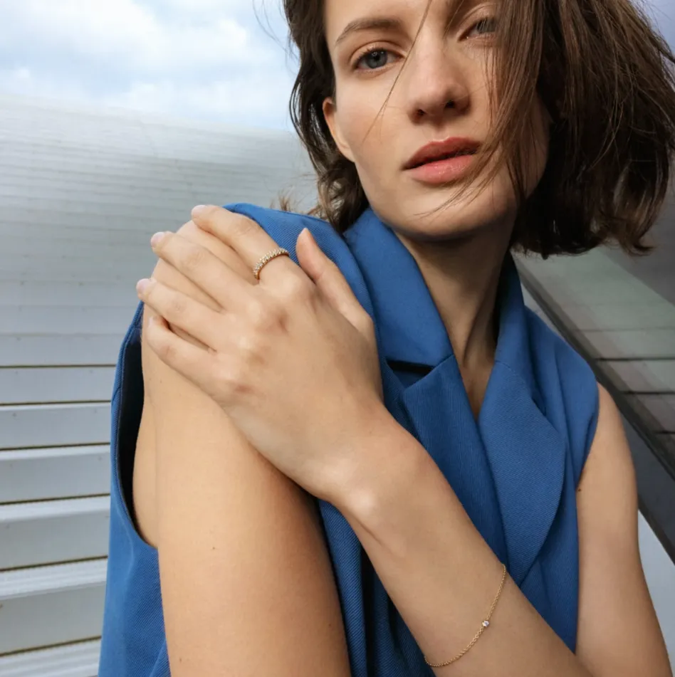 Georg Jensen Signature 18ct Yellow Gold Diamond Large Ring sold by C.W. Sellors product image thumbnail 2