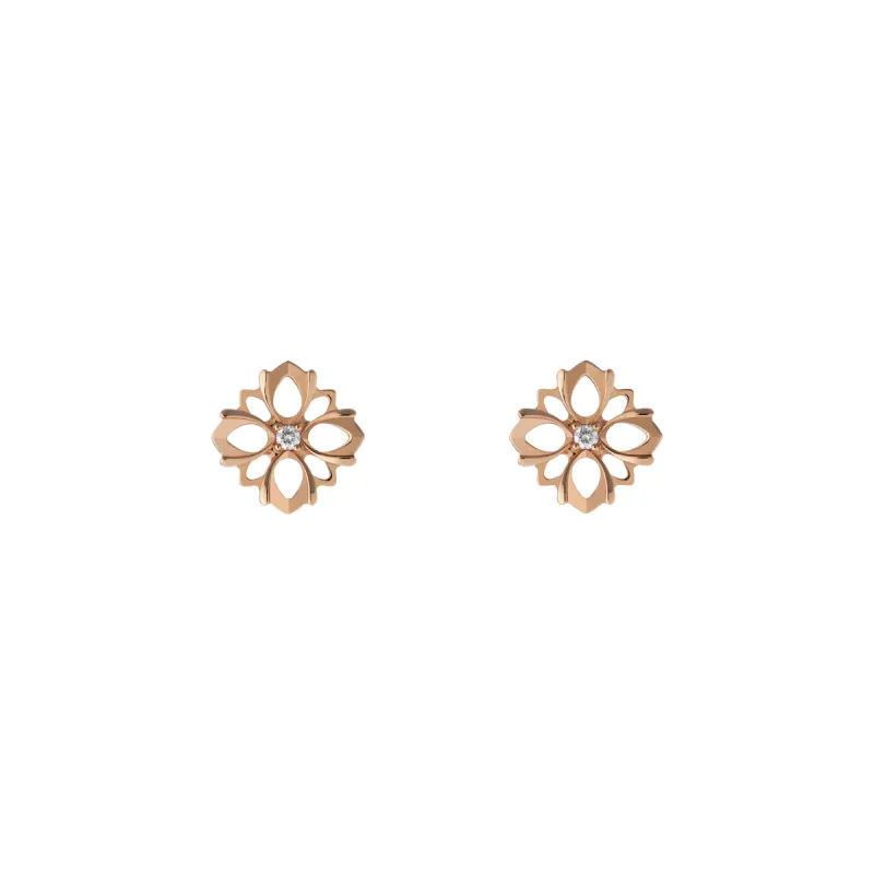 Gucci Flora 18ct Rose Gold Diamond Earrings D sold by C.W. Sellors