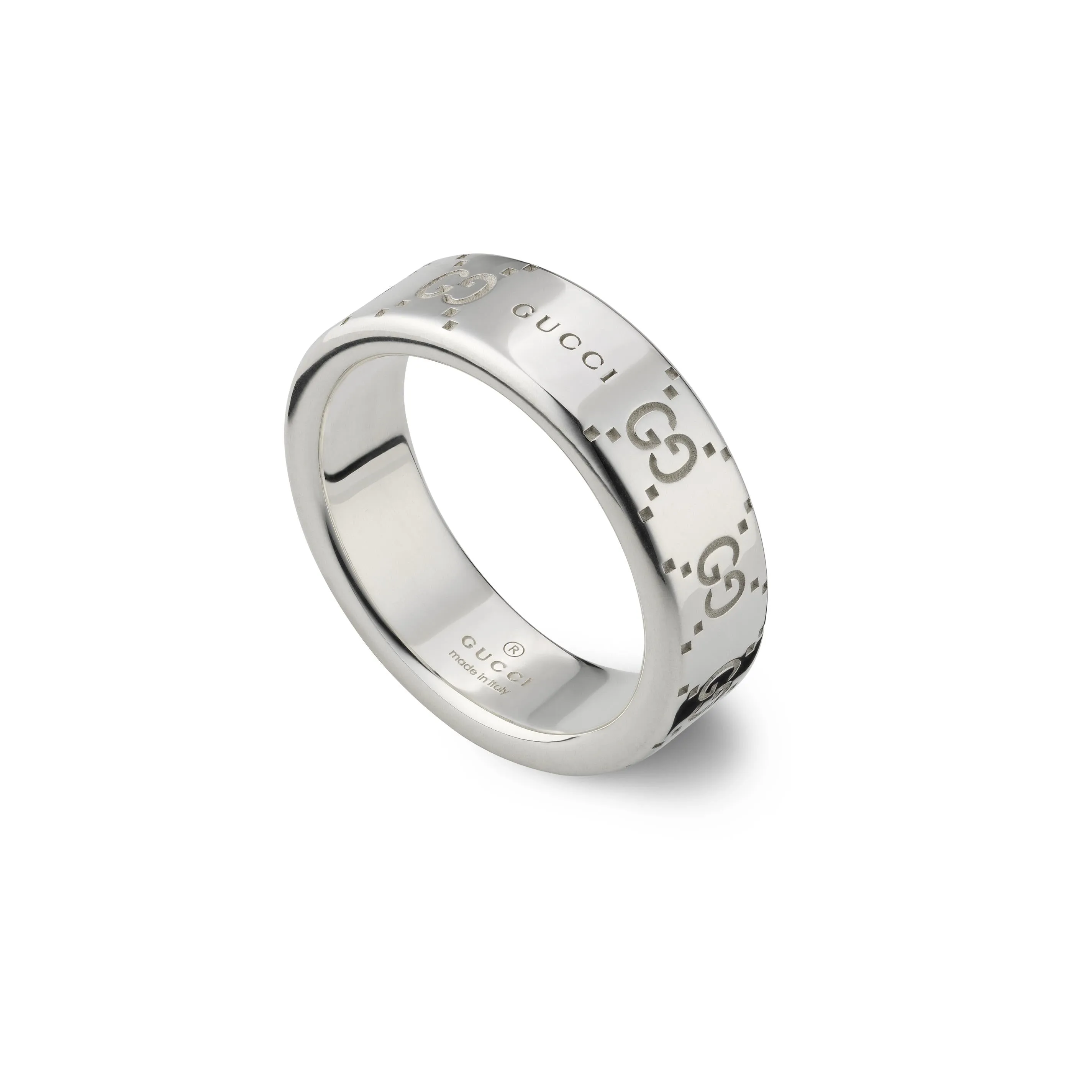 Gucci Signature Sterling Silver GG Wide Ring D sold by C.W. Sellors