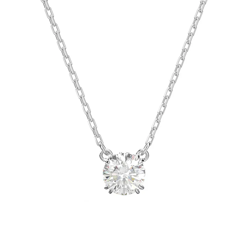 Swarovski Stilla Rhodium Plated Crystal Necklace sold by C.W. Sellors