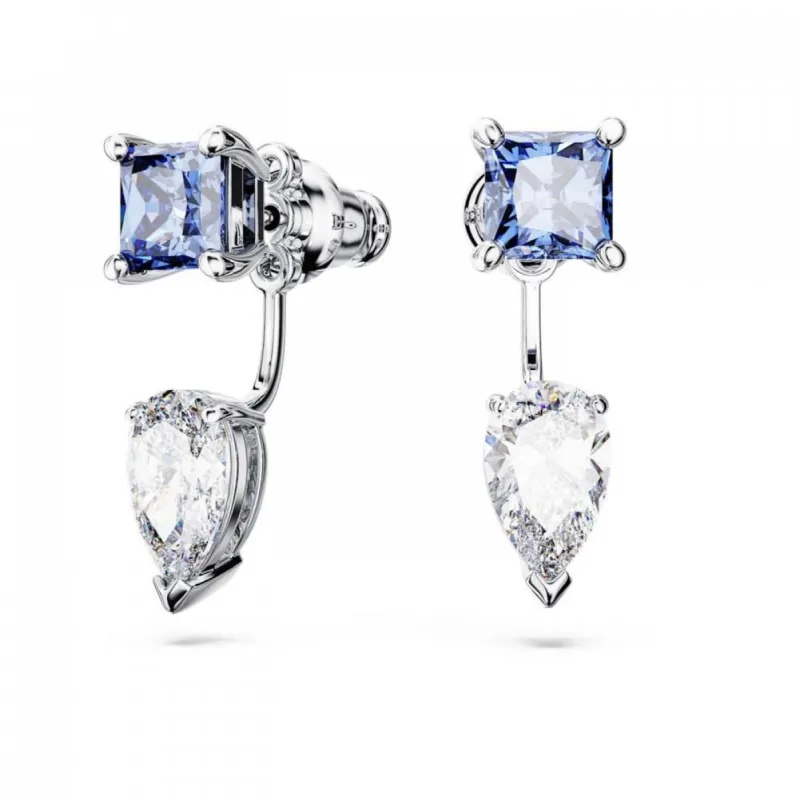 Swarovski Mesmera Rhodium Plated Crystal Earrings sold by C.W. Sellors