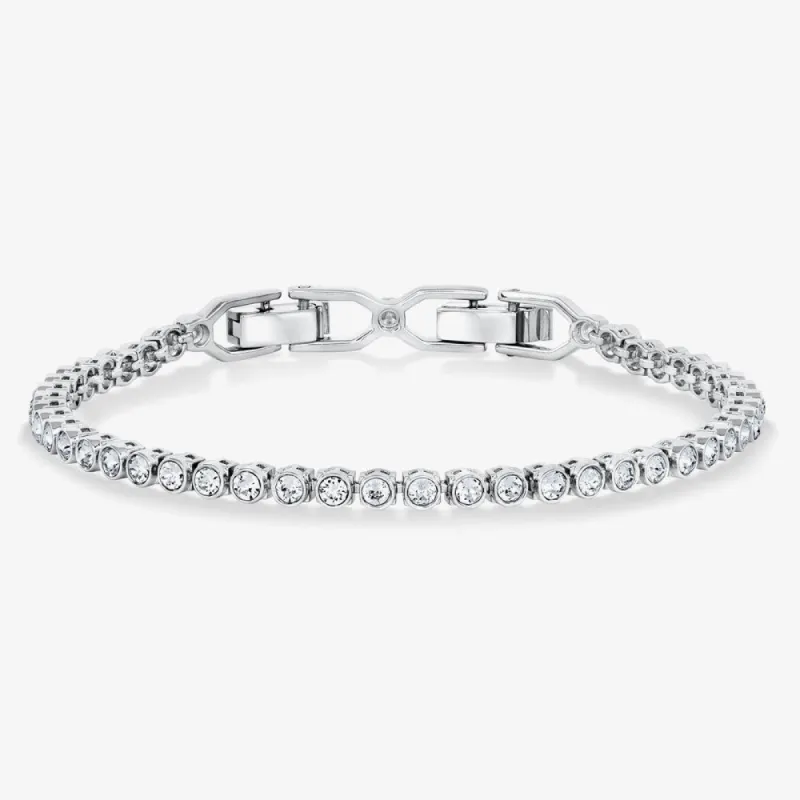 Swarovski Imber Emily Tennis Rhodium Plated Crystal Bracelet sold by C.W. Sellors