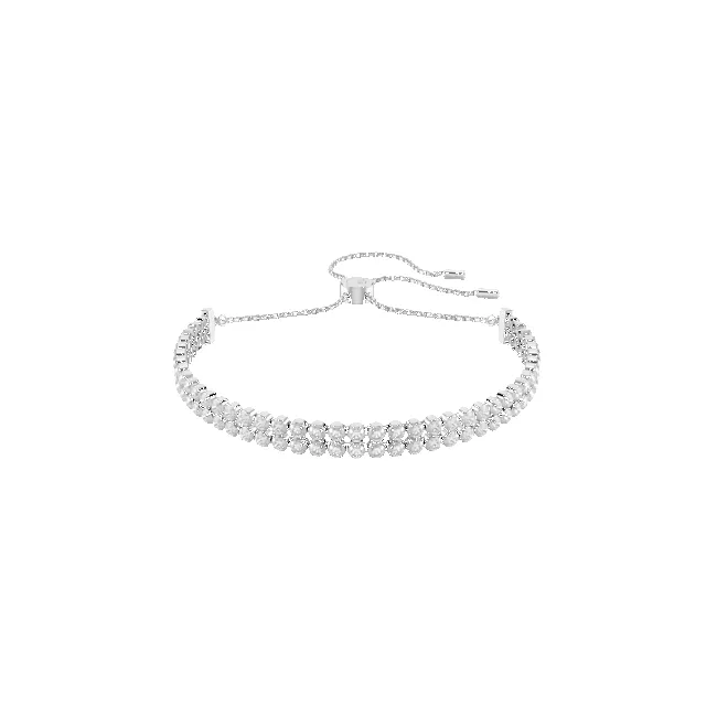 Swarovski Matrix Tennis Rhodium Plated Crystal Bracelet sold by C.W. Sellors