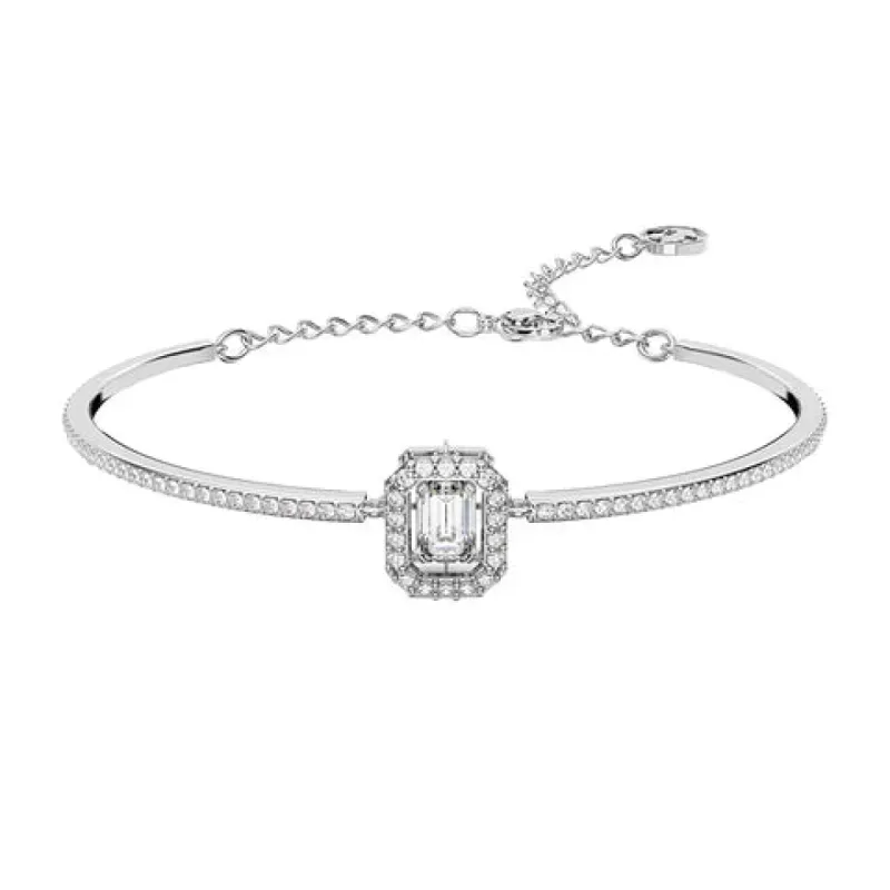 Swarovski Una Rhodium Plated Crystal Bangle sold by C.W. Sellors