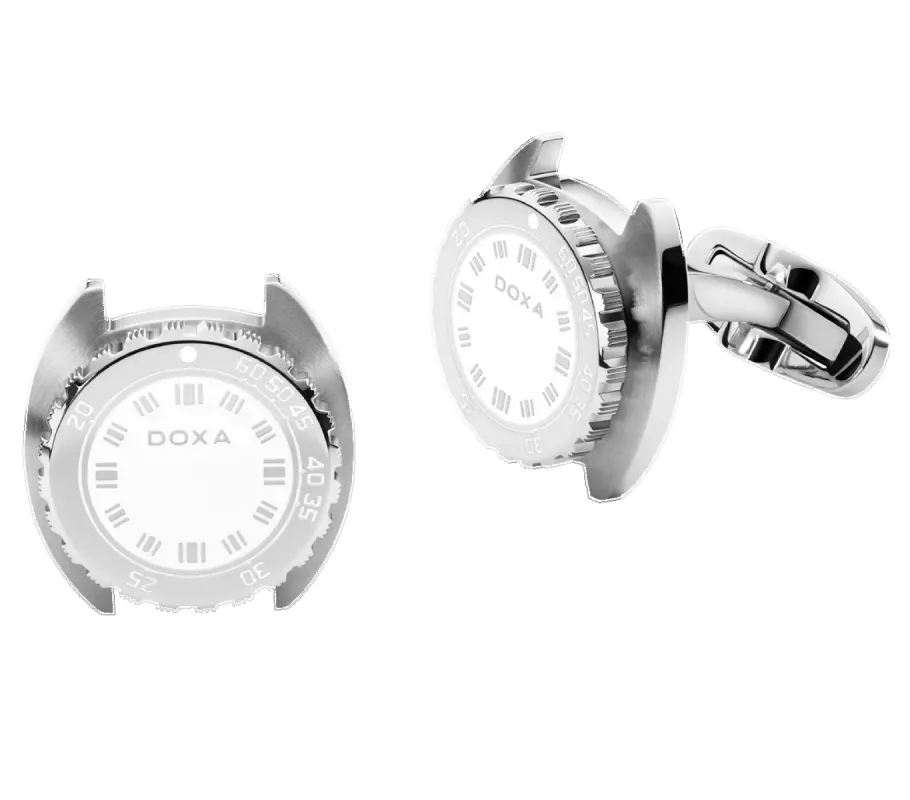 Doxa Cufflinks SUB Whitepearl White sold by C.W. Sellors